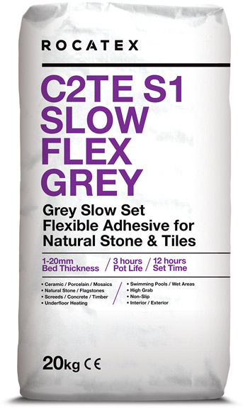 ROCATEX C2TE S1 Slow Flex Grey tile adhesive pallet deals and bulk buy