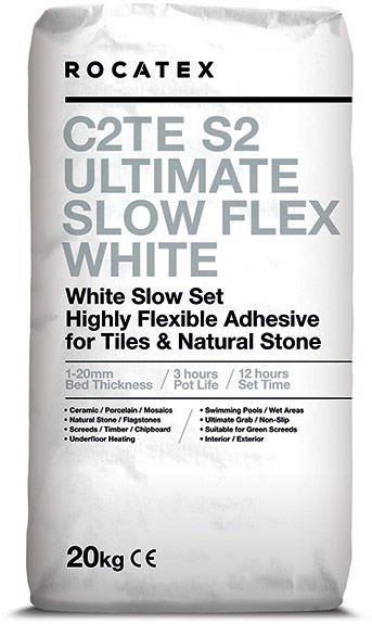 ROCATEX C2TE S2 Ultimate Slow Flex White tile adhesive pallet deals and bulk buy