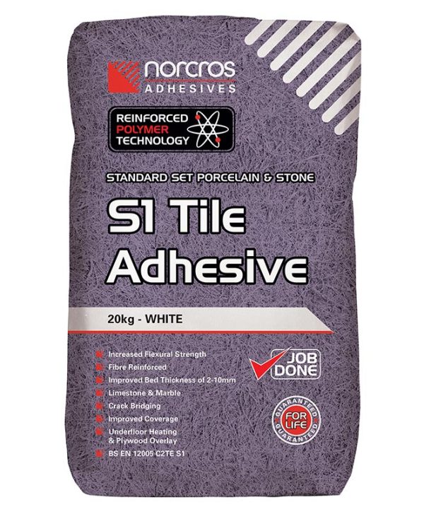 Norcros Standard Set Flexible White S1 Tile Adhesive Pallet Deals and Bulk Buy